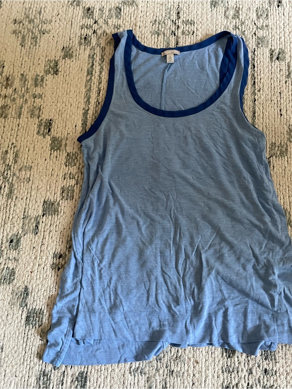 GAP Blue Tank with Royal Trim - Women's Sleeveless Top